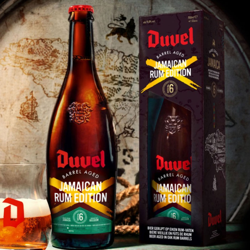 督威（DuveL） 比利时原瓶进口 精酿啤酒 烈性艾尔 督威过桶陈酿牙买加朗姆特别版750ml礼盒装