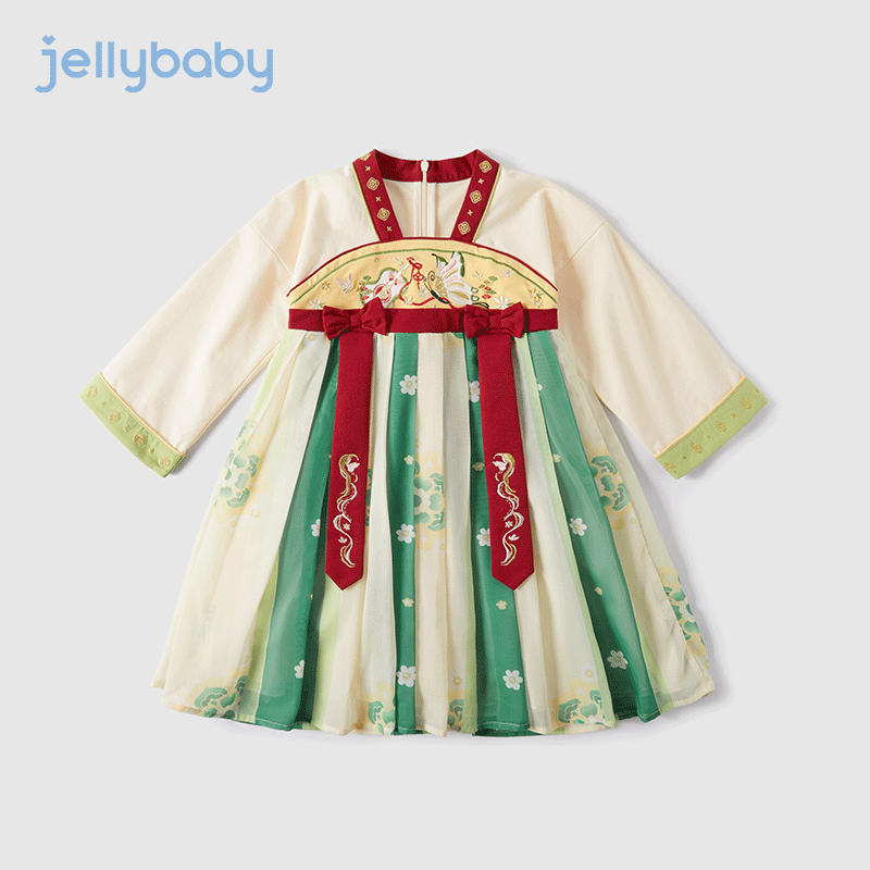 JELLYBABY2023年秋季中大童女童儿童汉服连衣裙裙子网纱裙 绿色 120使用感如何?