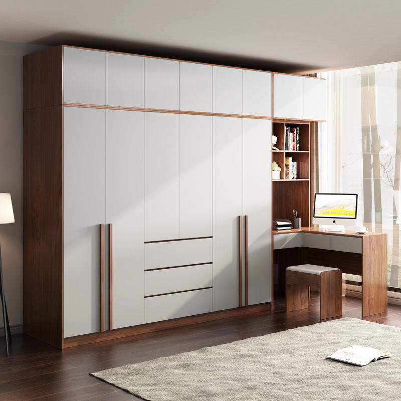 缘言梓新款转角衣柜卧室书架一体现代简约家用主卧靠墙储物 二门衣柜