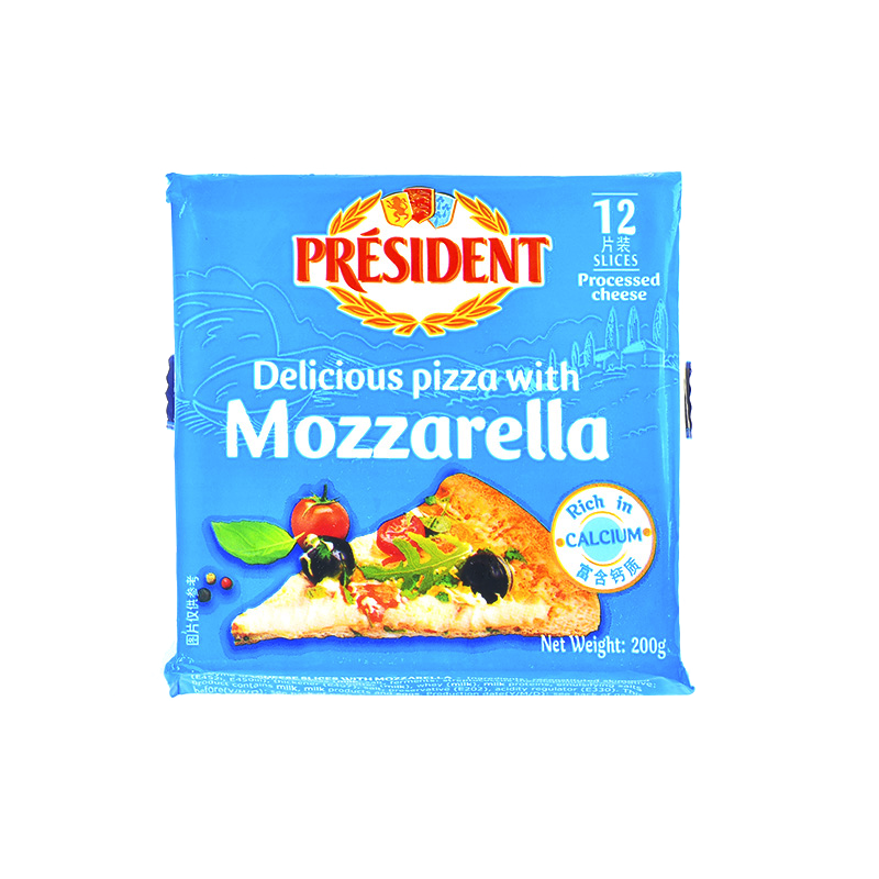 PRÉSIDENT 总统 马苏里拉奶酪芝士片 200g