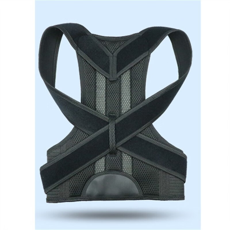 驼背背部器大人男士驼背神器儿童学生青少年带成年女矫姿 黑色xs码