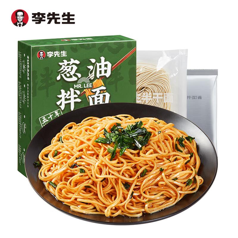 李先生葱油拌面 非油炸方便面 上海经典口味 180g/盒