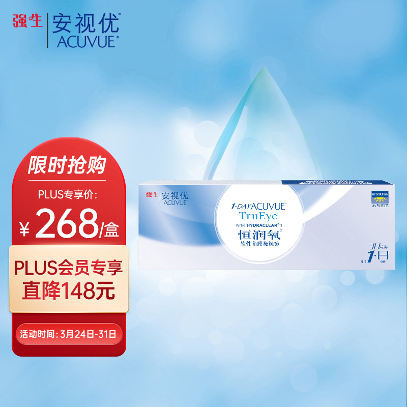 强生安视优恒润氧透明隐形眼镜最新价格走势