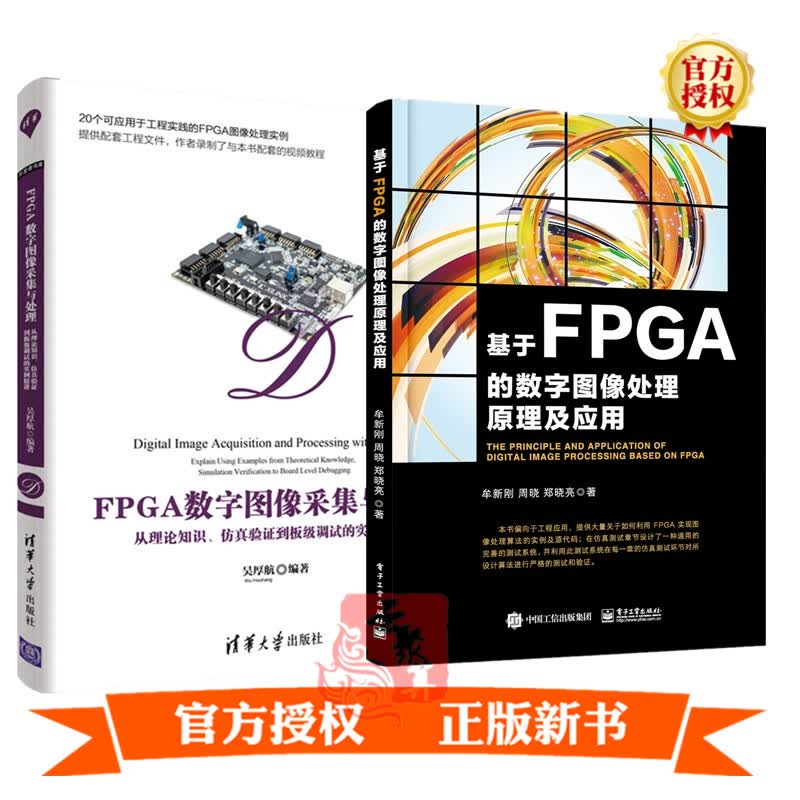 【全2册】FPGA数字图像采集与处理 从理论知识仿真验证到板级调试的实例精讲+基于FPGA的数字图像