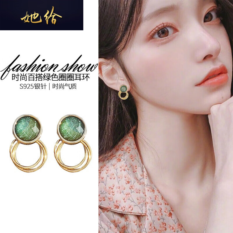 耳夹耳夹无耳洞女法式百搭螺旋可调节耳环学生复古港味耳饰 螺旋耳夹