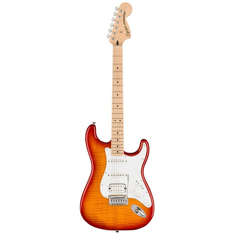 FENDER芬达电吉他SQ Affinity系列ST型焰纹单单双枫木指板 赭色渐变