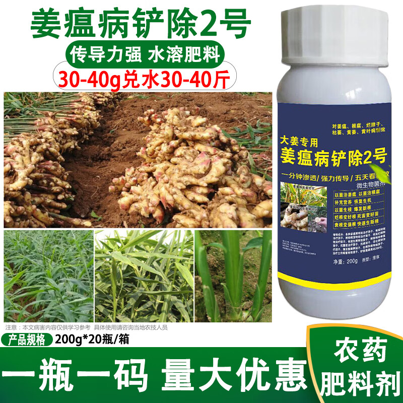 姜瘟病专用药根腐灵枯萎烂脖子病生姜黄叶靑枯病姜瘟净大姜生姜药 1瓶