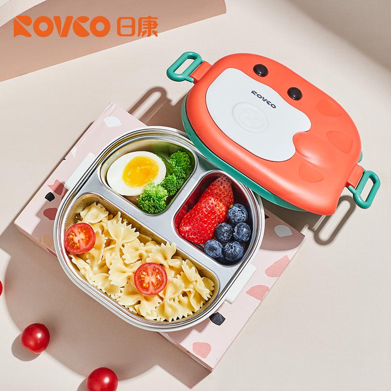 日康（rikang）餐盘  儿童餐具辅食碗注水保温碗 不锈钢婴儿碗分格装 C1016朱红怎么样,好用不?