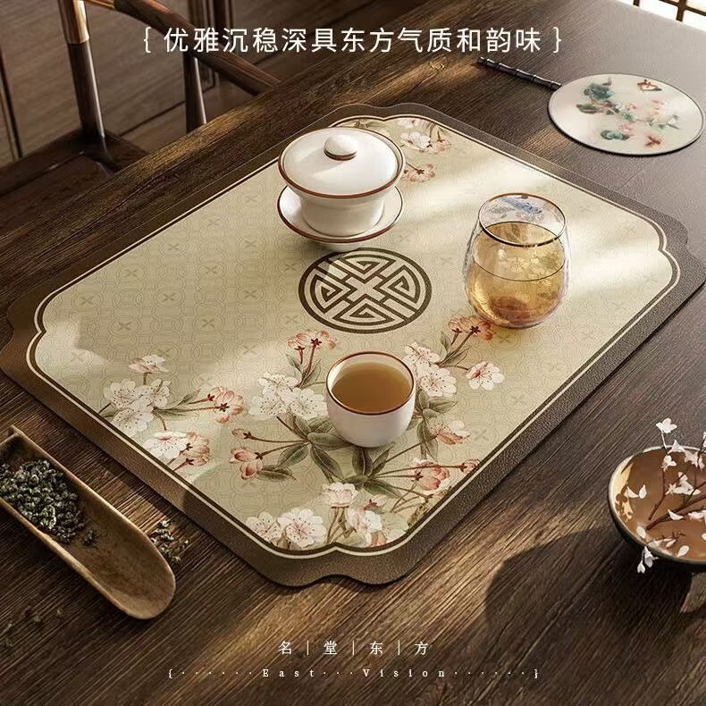 厨房台面硅藻泥沥水垫茶几桌面碗盘杯子干燥垫免洗隔热垫软吸水垫 两张【款式颜色随机】 京东折扣/优惠券