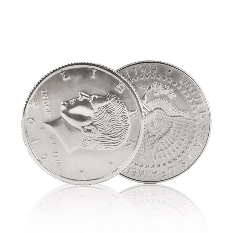 魔术硬币蝴蝶币折叠硬币穿玻璃幻术磁性弹力 儿童近景魔术道具 蝴蝶币