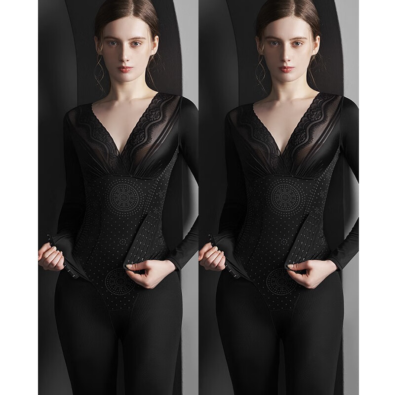 dos&harp轻奢品牌连体塑身衣长袖后脱产后塑形美体强力收腹束腰秋冬