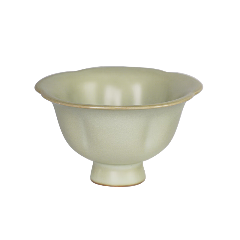周澤堂 高端汝窯茶杯 景德鎮(zhèn)純手工高檔主人杯單杯汝瓷陶瓷功夫茶具禮盒 品相杯135ml