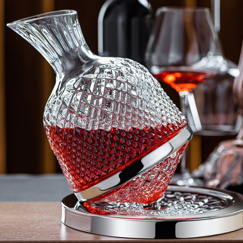 WINTERPALACE 水晶奢华高档旋转红酒醒酒器套装家用不倒翁陀螺分酒器酒具 水晶旋转醒酒器1500ml使用感如何?