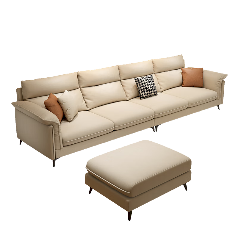 沐眠科技布沙发客厅家用现代简约小户型贵妃布艺沙发TR-8821 三+脚b