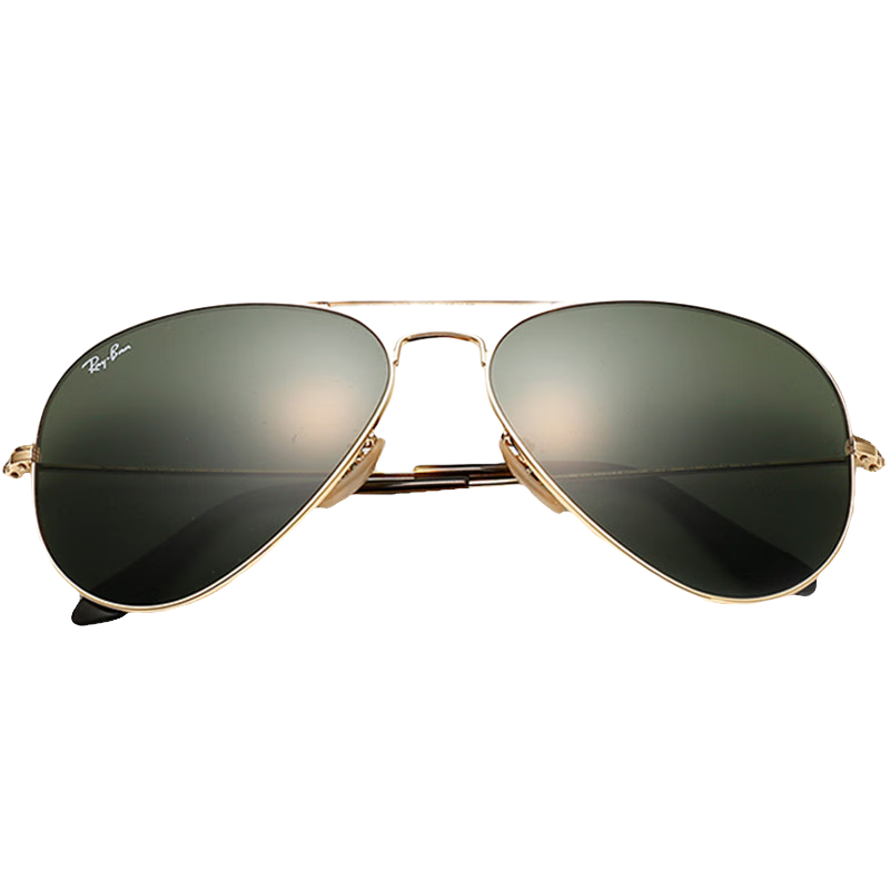 Ray-Ban 雷朋 Aviator飞行员系列 男女款太阳镜 ORB3025 181 金色镜框绿色镜片 62mm