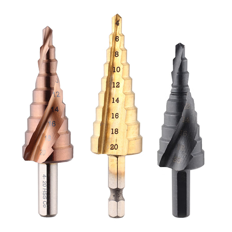毅鹏 宝塔钻头阶梯钻头多功能扩孔钻头宝塔含钴不锈钢锥形钻头开孔器