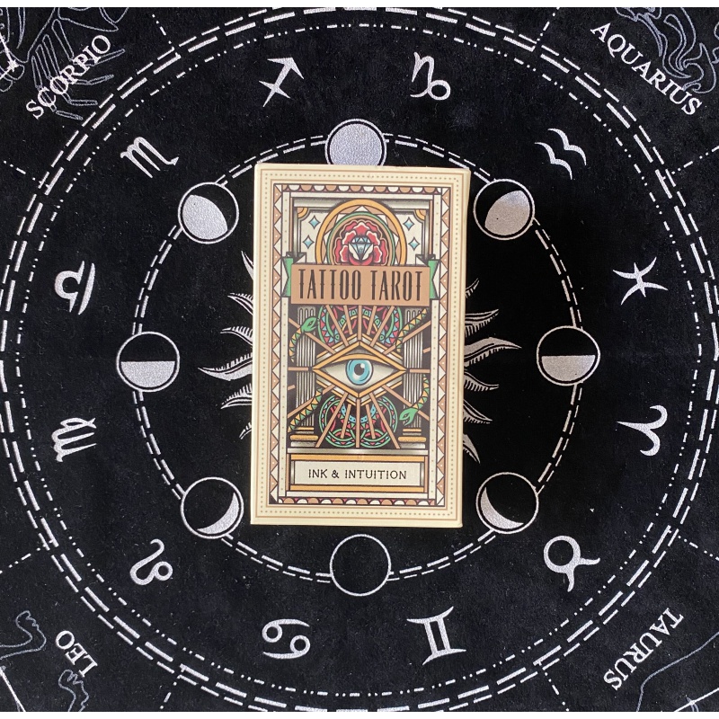 吾诺tattoo tarot  纹身塔罗牌:墨水与直觉英文卡牌配牌袋 纹身塔罗牌