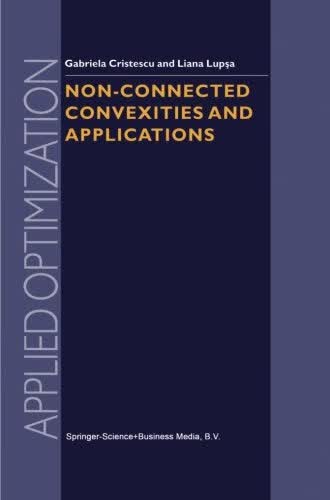 预订 Non-Connected Convexities and Applications