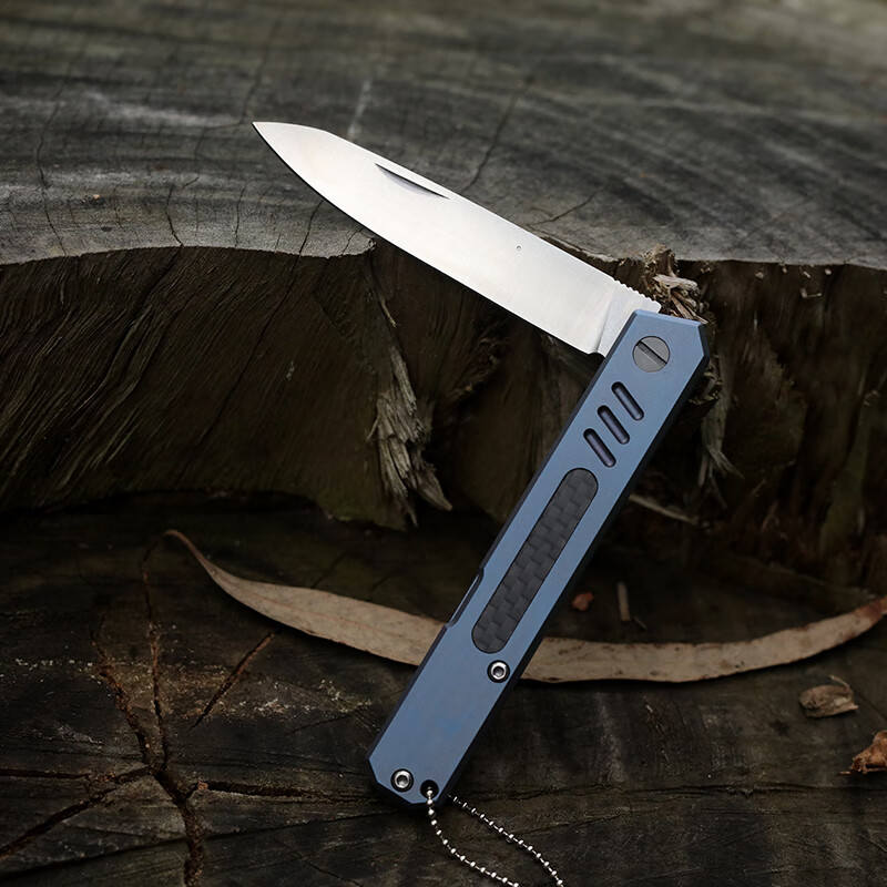 狼头折叠便携钛合金小刀