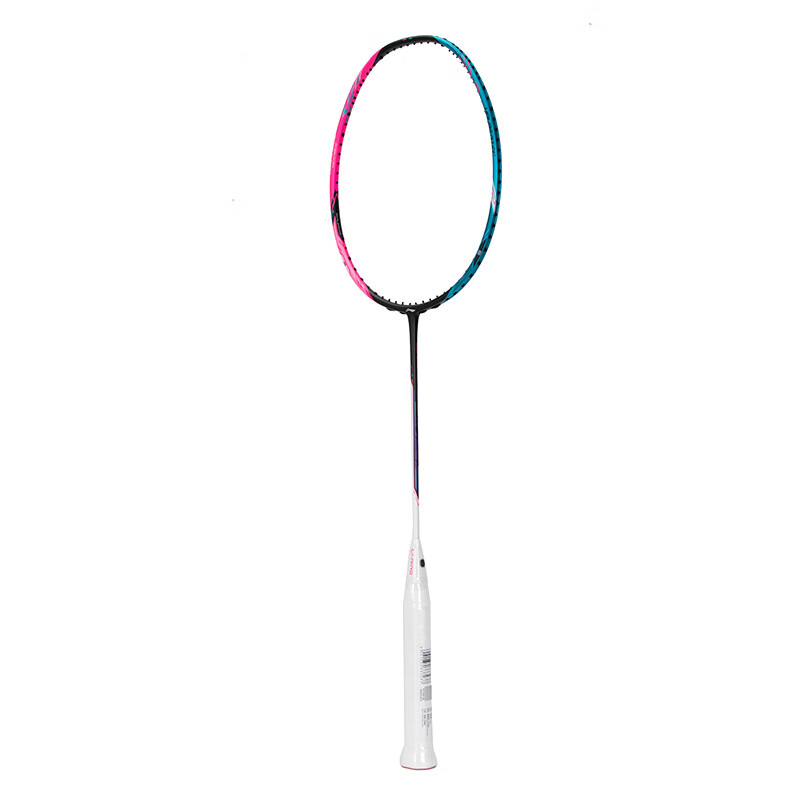 李宁(LI-NING)羽毛球拍全碳素纤维超轻专业级战戟系列速度型进攻单拍免费拉线 战戟8000粉绿4U单拍-送线送手胶