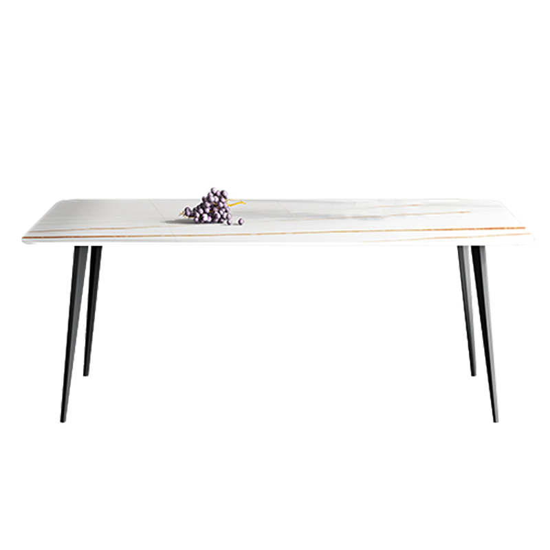 伊琦美 餐桌椅 意式极简岩板餐桌椅组合家用小户型现代简约长方形大理石饭桌子 配套餐椅6把