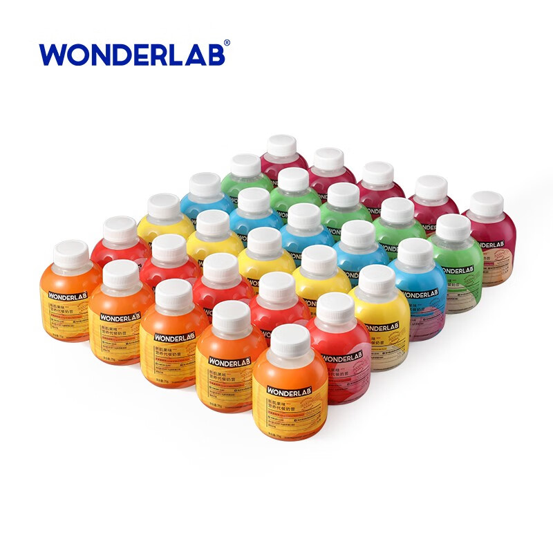 WonderLab 小胖瓶新肌果味代餐奶昔 胶原蛋白升级款代餐粉 营养饱腹奶昔 75g*30瓶