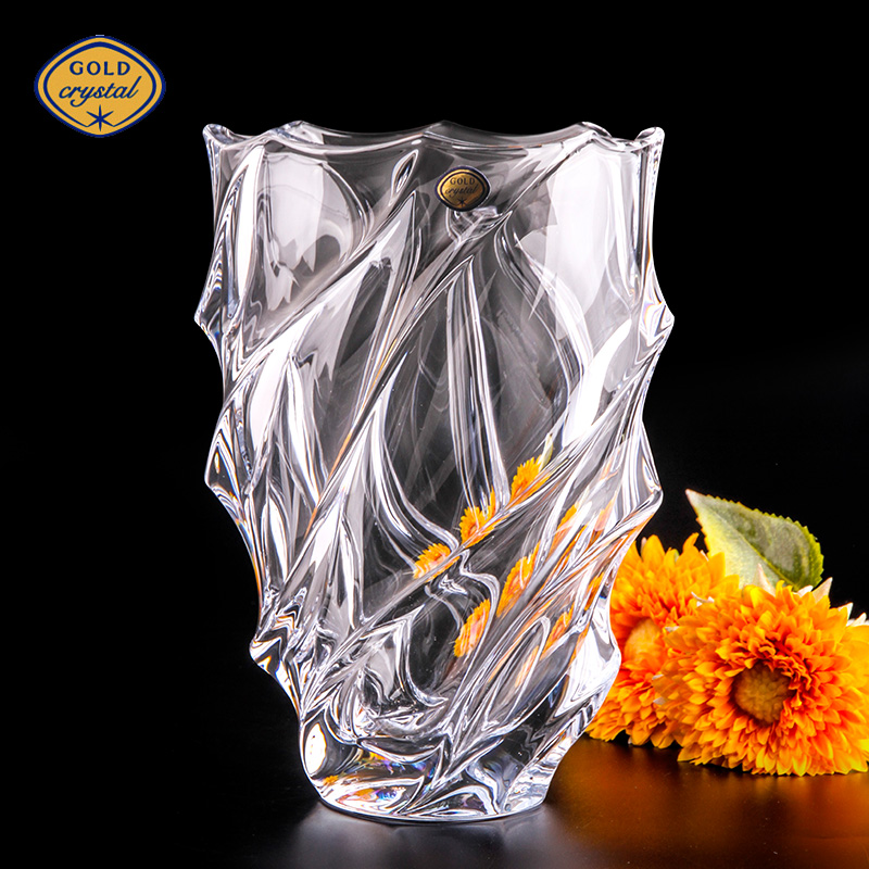 bohemia 捷克水晶玻璃插花瓶轻奢简约花瓶摆件客厅插花创意装饰
