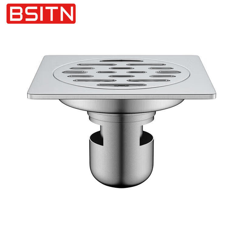 bsitn不锈钢加厚地漏浅水封防臭防堵卫生间大流量干湿通用 干湿通用