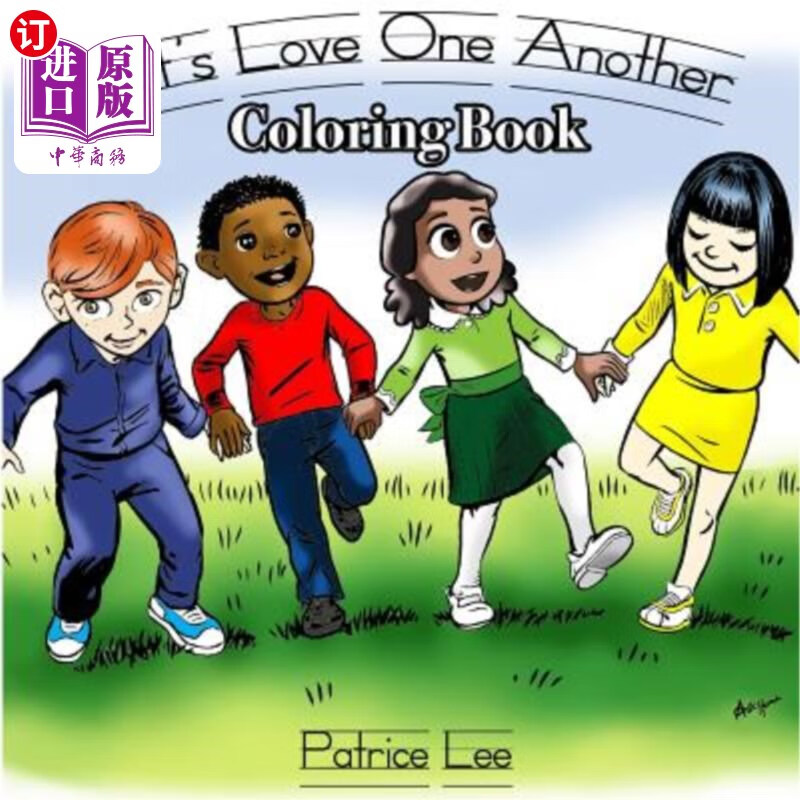 海外直订lets love one another coloring book 让我们彼此相爱涂色