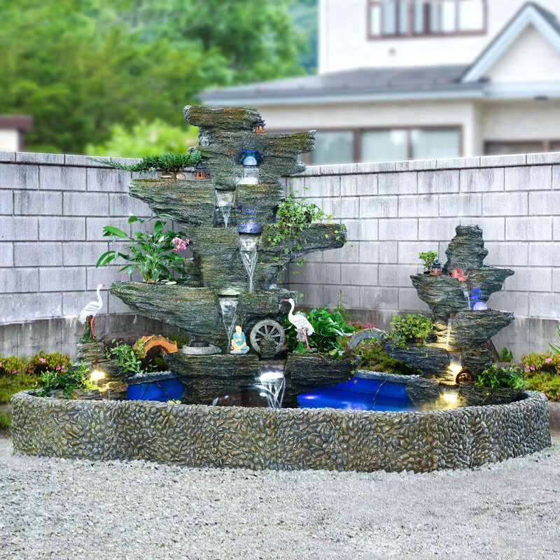 大型室内户外假山流水景观喷泉庭院阳台别墅酒店山水盆景瀑布造景 a款