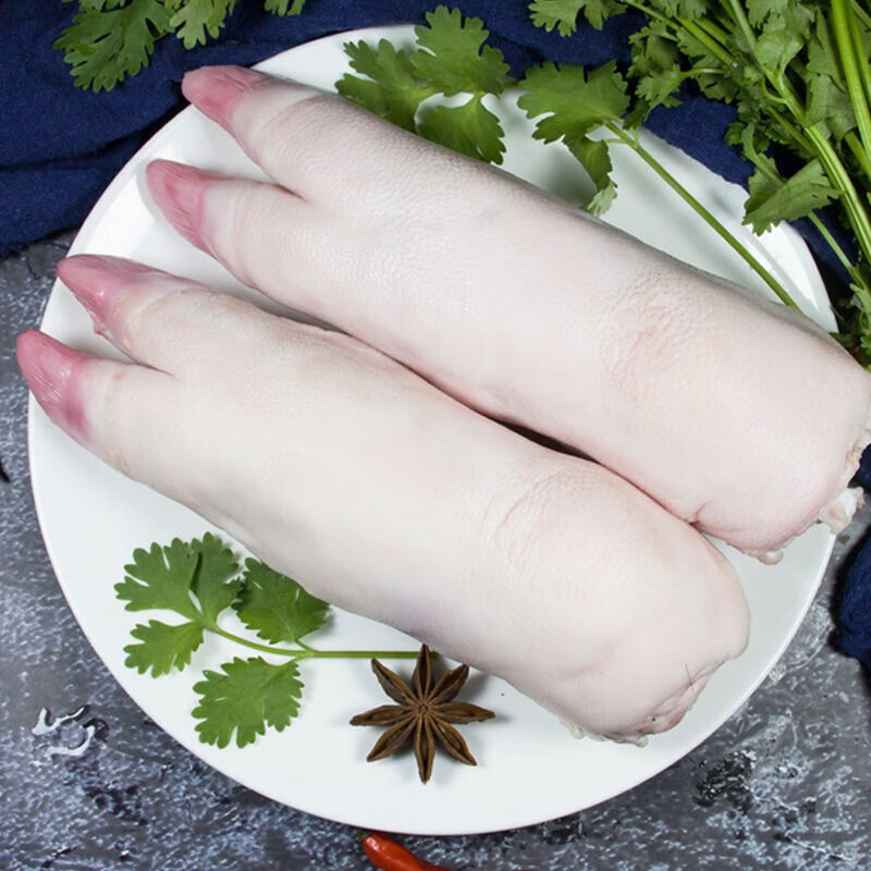 皓谦8只猪蹄整只带筋现杀猪脚新鲜猪手前蹄后蹄生猪肉 【精品土猪蹄中