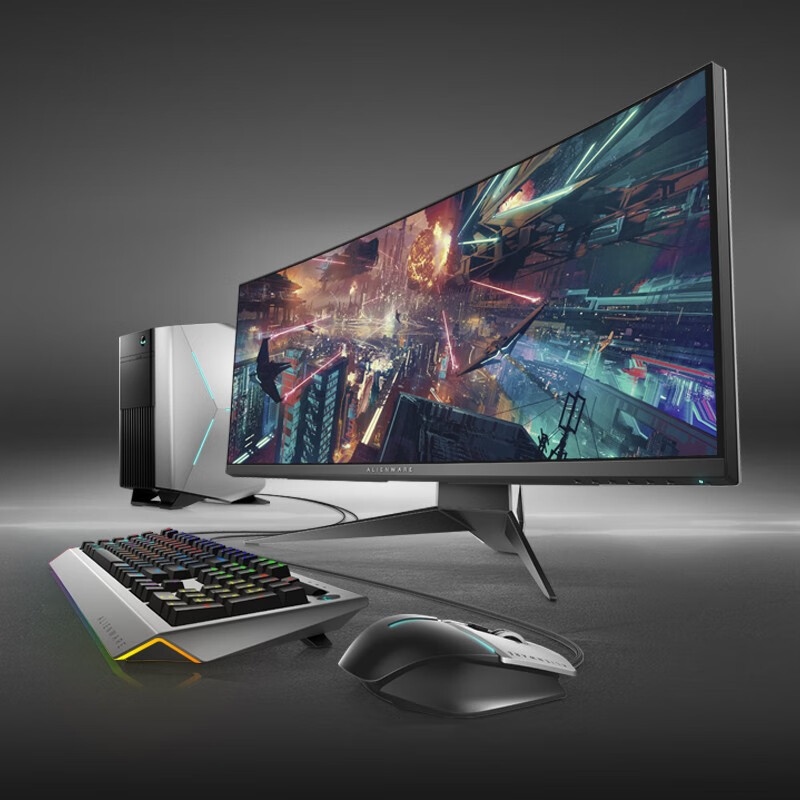 外星人（Alienware） AW768 机械键盘 机械茶轴 游戏键盘 键盘机械 RGB灯效 有线 键盘 自营 黑银