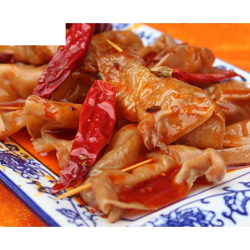 虎钢馋四川特产自贡麻辣兔耳朵办公室休闲小吃香辣零食下酒菜兔子肉