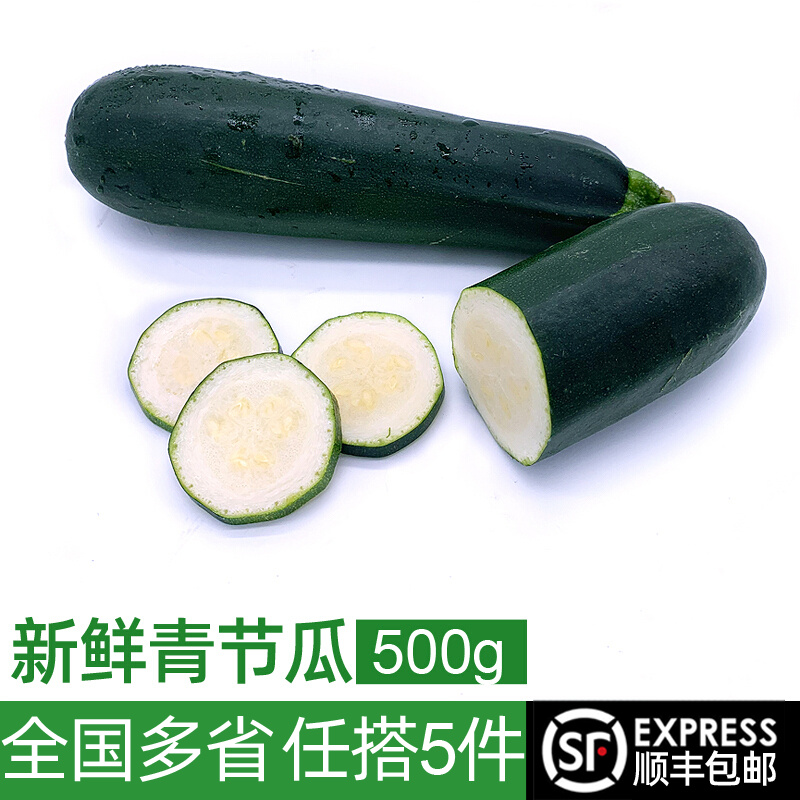 绿食者 新鲜青节瓜500g 新鲜蔬菜青节瓜西葫芦绿色青茄瓜