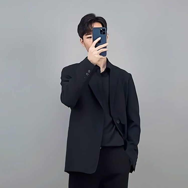 tzvh 高冷痞帅男装秋冬套装新款休闲西装外套男韩版轻熟风痞帅西装