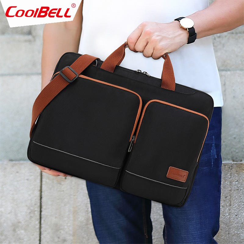 6 16.1英寸16单肩包男女 笔记本防震内胆 黑色 装15.6/16.1英寸电脑
