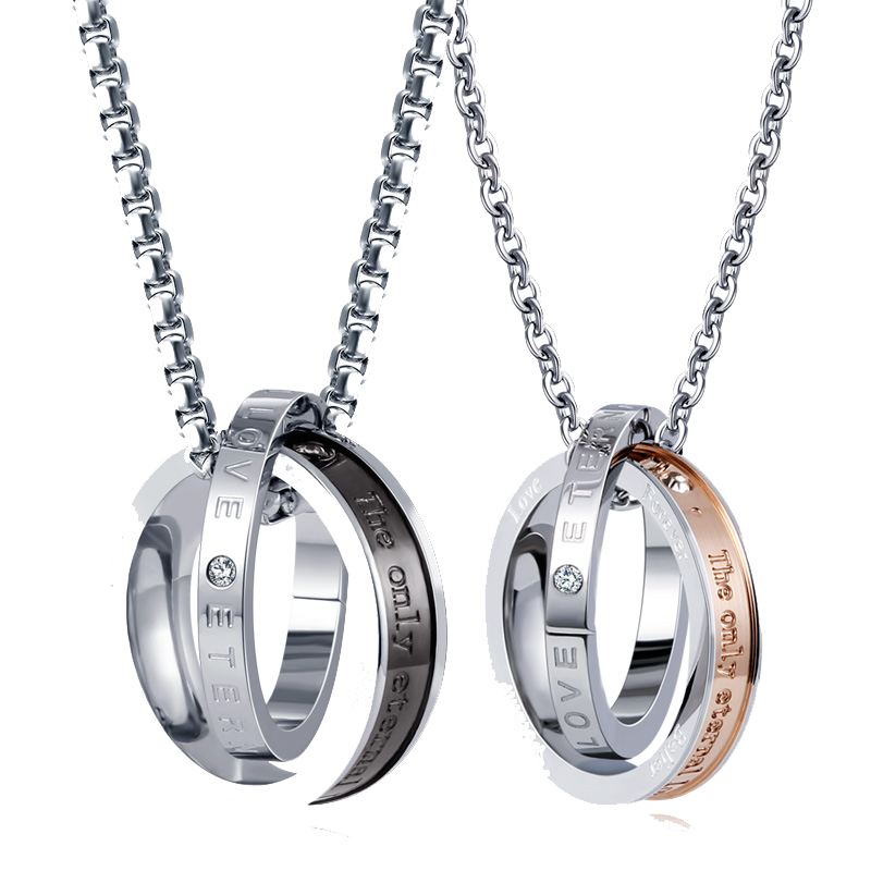 法蔻（farcoko）品牌情侶項鏈一對戒指吊墜異地戀男女表白定情信物生日禮物送女友 change-never男款