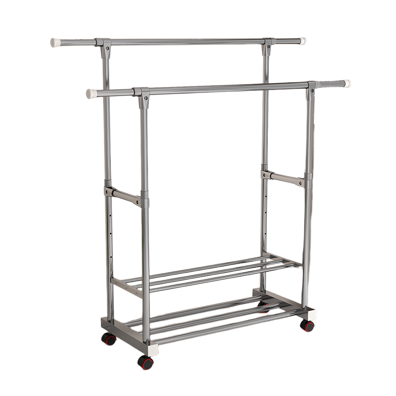 宝优妮 晾衣架落地阳台衣架不锈钢多功能衣架简易衣架杆卧室挂衣架942.3元拍3件(合314.1元/件)