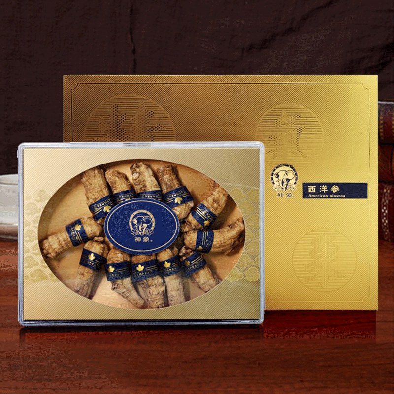 西洋参加拿大进口西洋参段短支200克健康礼盒装真进口参品人参皂甙 西