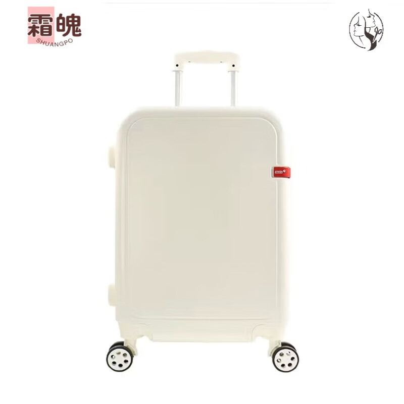 霜魄招行礼品nici拉杆箱轻便多用旅行登机箱20吋万向轮经典白密码锁箱