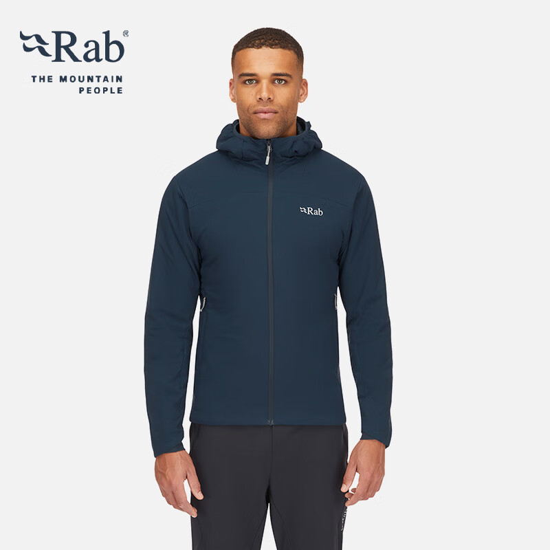 Rab新品男士户外高山保暖运动透气骑行防风徒步轻量棉服 QIP-17 暴风蓝 S