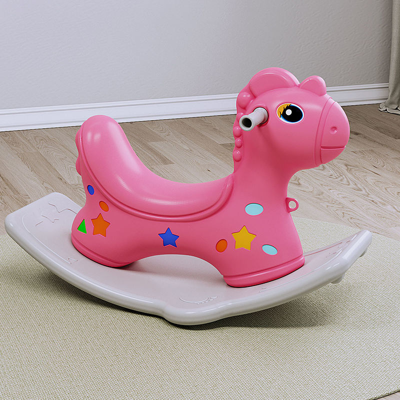 婴儿摇摇马小木马儿童摇马一周岁宝宝生日礼物木马玩具车大人可坐