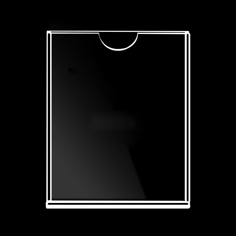 丹斯提尼透明亚克力卡槽插槽有机盒子插纸展示板广告牌 双 竖短边开 3