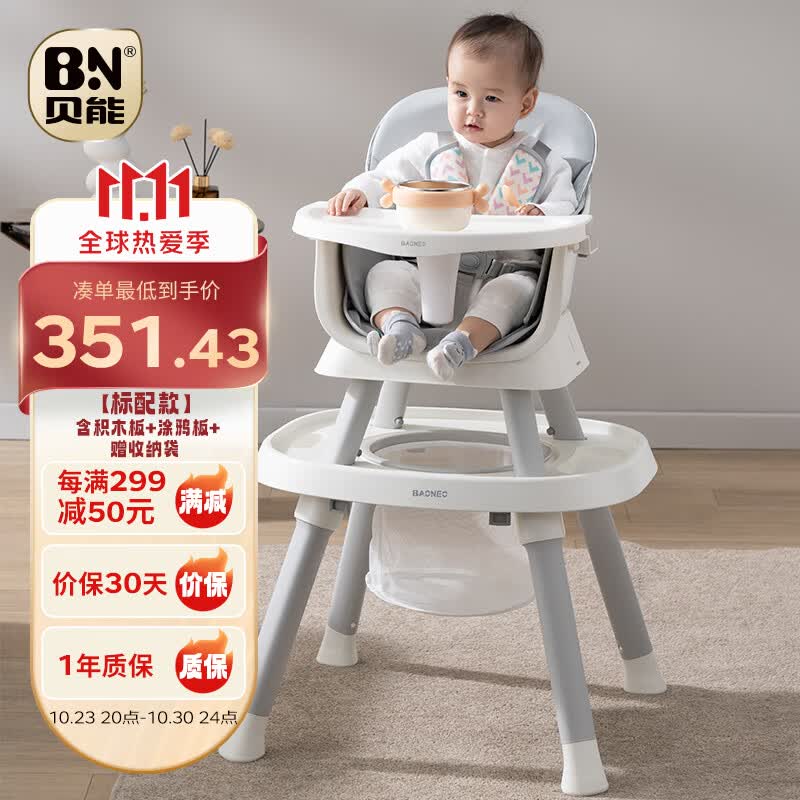 贝能（Baoneo）宝宝餐椅七合一婴儿家用多功能吃饭座椅学坐儿童成长椅标配款属于什么档次？
