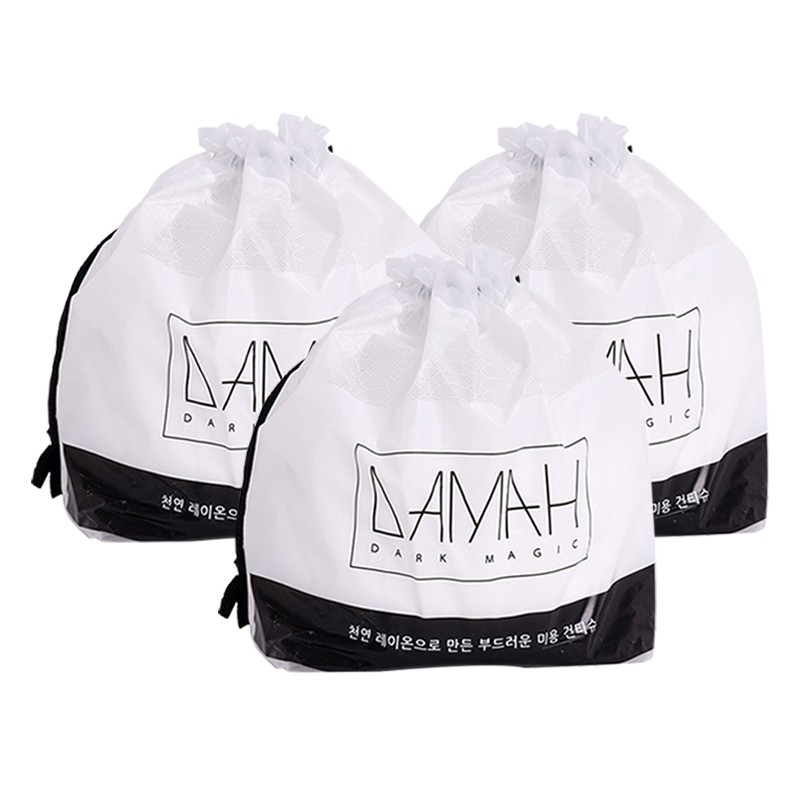 韩国damah黑魔法洗脸巾加厚不掉絮洗脸卸妆干湿两用洁面洗脸巾 3包