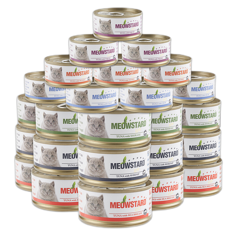 喵达（MeowStard）eco猫罐头 泰国进口猫零食幼猫成猫拌饭猫湿粮 混合口味 80g*24罐