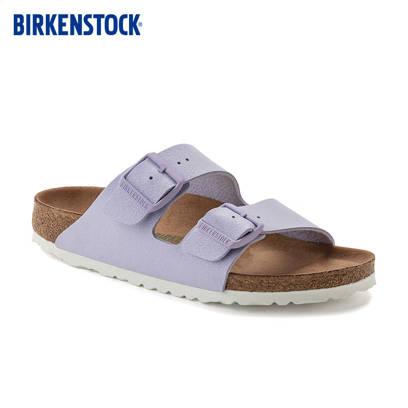 BIRKENSTOCK勃肯女款双扣人造革软木拖鞋春夏凉鞋Arizona系列 紫色窄版1022607 39
