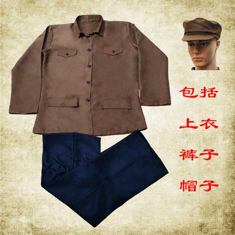 民国农民中山装50年代服装男男士穿的中山装衣服话剧小品表演出服