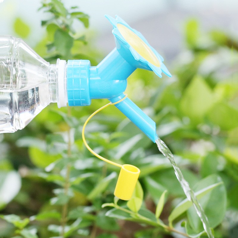 天鸣园艺工具喷水花洒新款浇花器双头向日葵浇水器多用浇水头园艺饮料