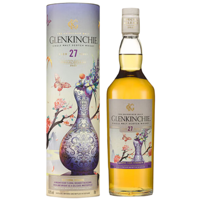 格兰昆奇（GLENKINCHIE）27年 2023珍藏系列 单一麦芽威士忌700ml  58.3度 进口洋酒